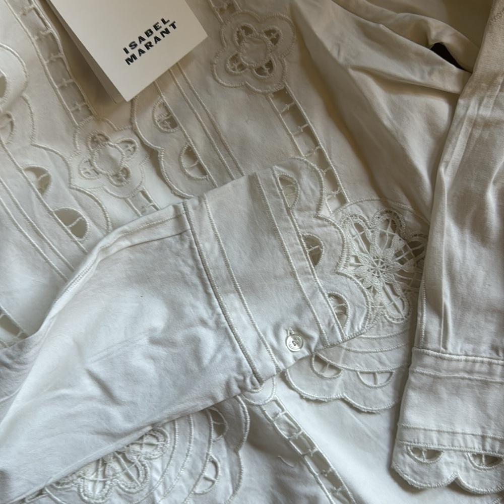 NWT Praline Eyelet Embroidered Long Sleeve Cotton Dress - Picture 6 of 13